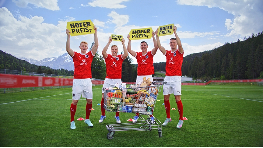 Das ÖFB-Team setzt auf HOFER-Qualität