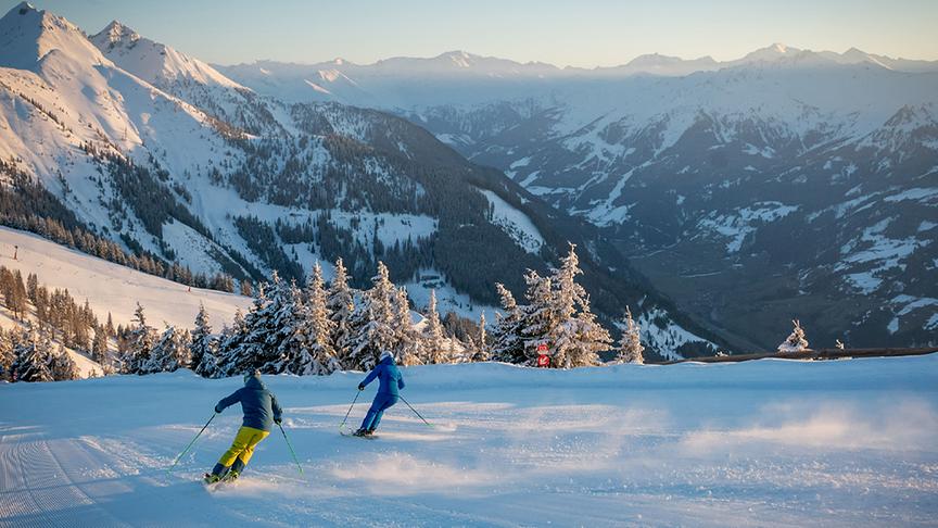 Skigenuss auf den langen und breiten Abfahrten in Gastein