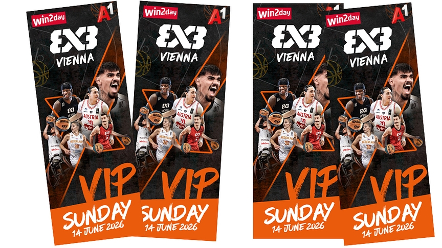 2x2 VIP-Pässe für 3x3 World Tour Vienna am Sonntag, 14. Juni 2026