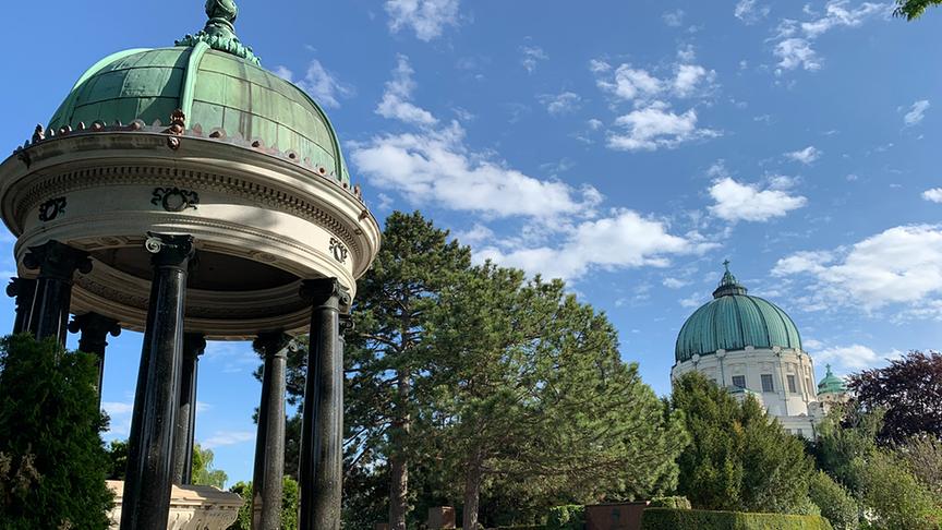 © Claudia Muchitsch Beeindruckende Architektur am Wiener Zentralfriedhof.