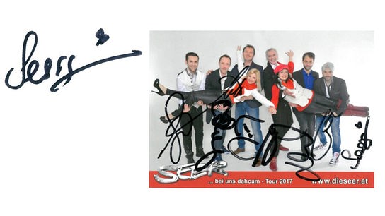 © Die Seer Autogrammkarte von den Seern.