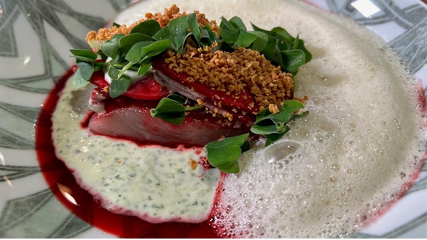 © ORF Saurer Saibling mit Rote Beete