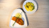 Gebackenes Karpfenfilet mit hausgemachtem Erdäpfelsalat