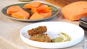 Gebackener Kürbis in Panko-Kürbiskern-Panade