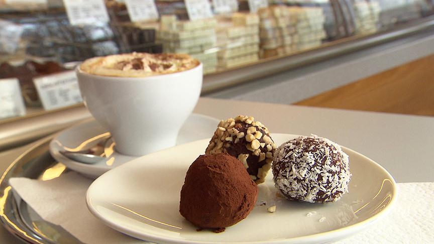 Selbstgemachte Trüffelpralinen