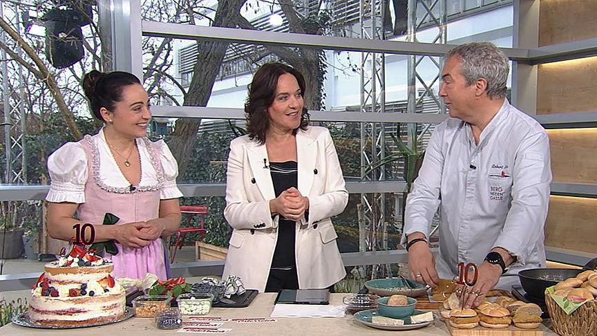 © Foto: ORF Lydia Maderthaner und Robert Letz als Jubiäumsgäste im "Guten Morgen Österreich"-Studio