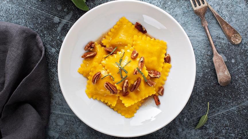 © Foto: Colourbox (Beispielfoto) Kürbisravioli