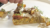 Schwammerltarte mit Ziegentopfen