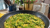 Spargel-Orzo-Pfanne