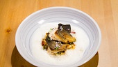 Eismeersaibling, Kapern-Fregola Sarda & Estragon-Beurre blanc
