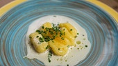 Gnocchi mit Schnittlauchsauce und Saiblingskaviar