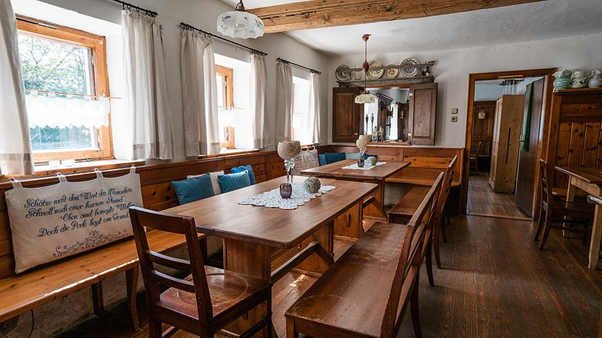 Auch der traditionelle Innenbereich des Bauernhauses wurde erhalten.