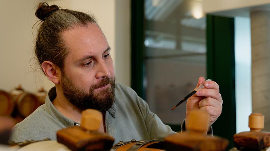 Silvia zu Besuch in der Essigmanufaktur Gölles.