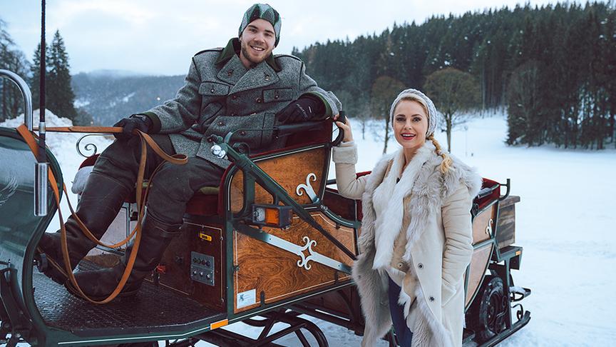 Silvia auf Kutschenfahrt mit Philipp-Pitzer am Ederhof, Ramsau.