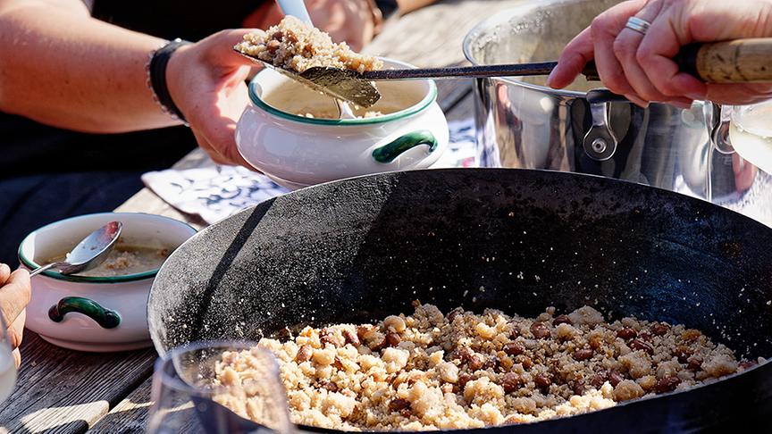 Heidensterz und Schwammerlsuppe