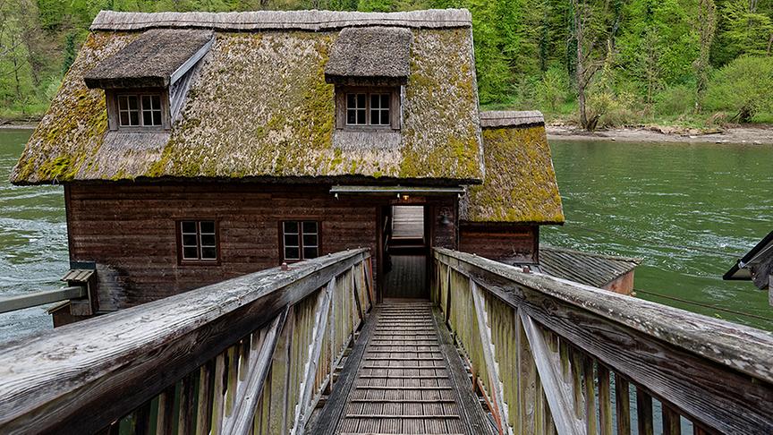 Die Murecker Schiffsmühle ist die einzige schwimmende Schiffsmühle Mitteleuropas.