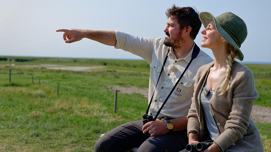 Silvia ist mit Ranger Lukas Vendler unterwegs im Nationalpark Neusiedlersee