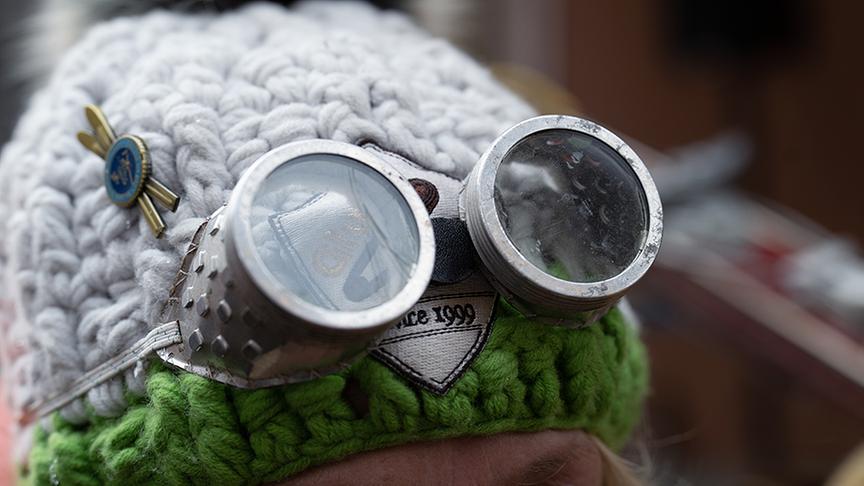 Silvia beim Nostalgie-Skirennen