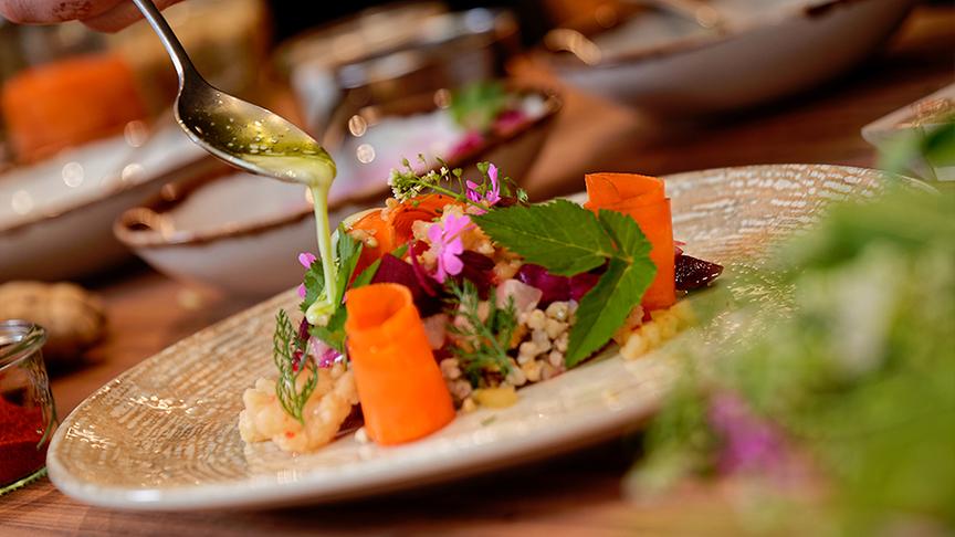 Saibling-Ceviche mit fermentiertem Gemüse