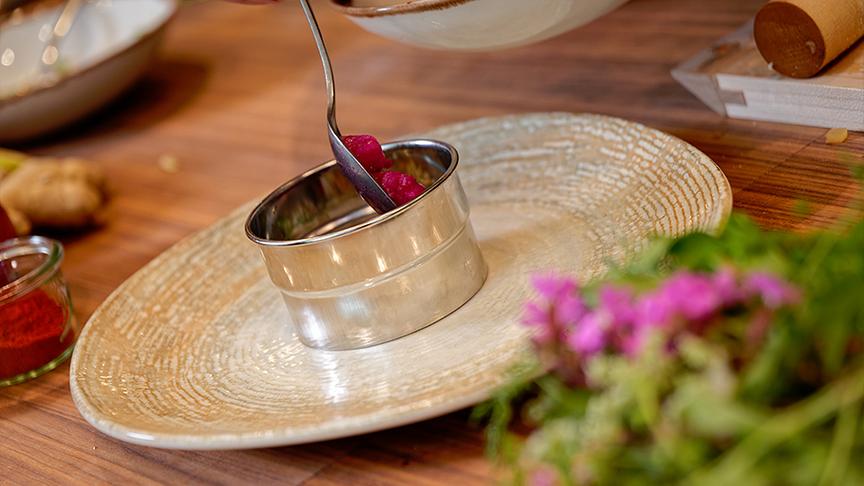 Saibling-Ceviche mit fermentiertem Gemüse