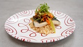 Saiblingsfilet mit Risotto und Gemüse