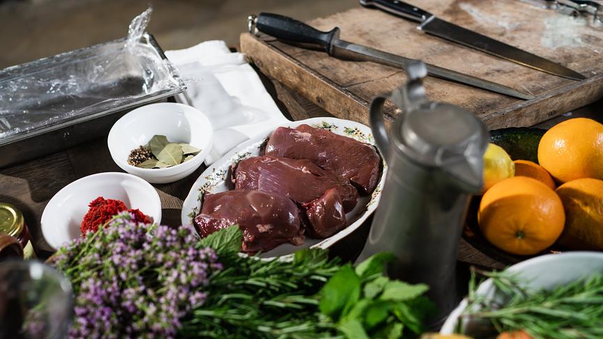 Zutaten für die Rehkeule mit Orangensauce und Grießschmarren