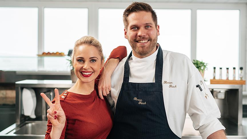 Silvia Schneider mit Koch Florian Frisch. 