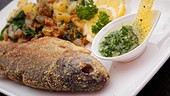 Steirische Forelle mit Mangoldkartoffeln 