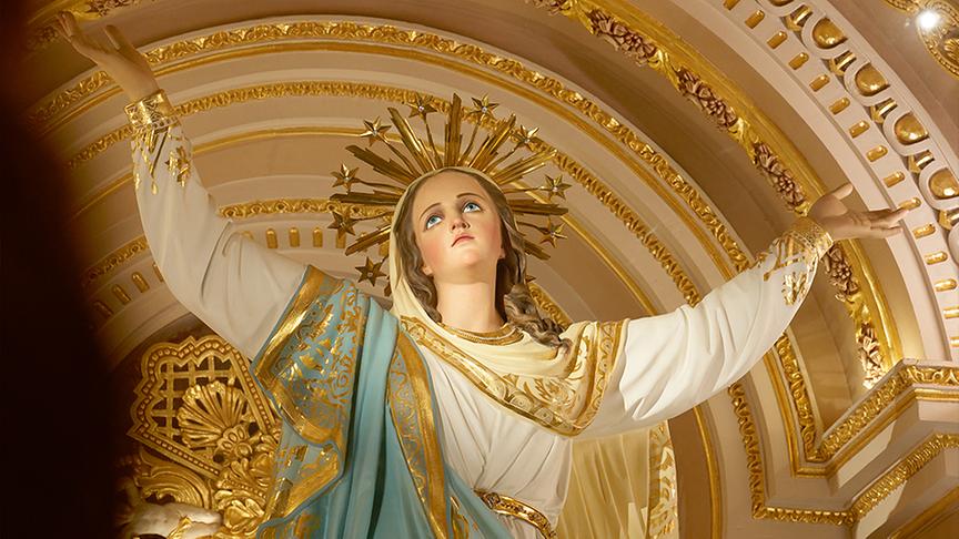 © ORF/ Silvia Schneider GmbH/ Juraj Melicher Silvia in Victoria, der Hauptstadt der maltesischen Insel Gozo, die große Kathedrale.