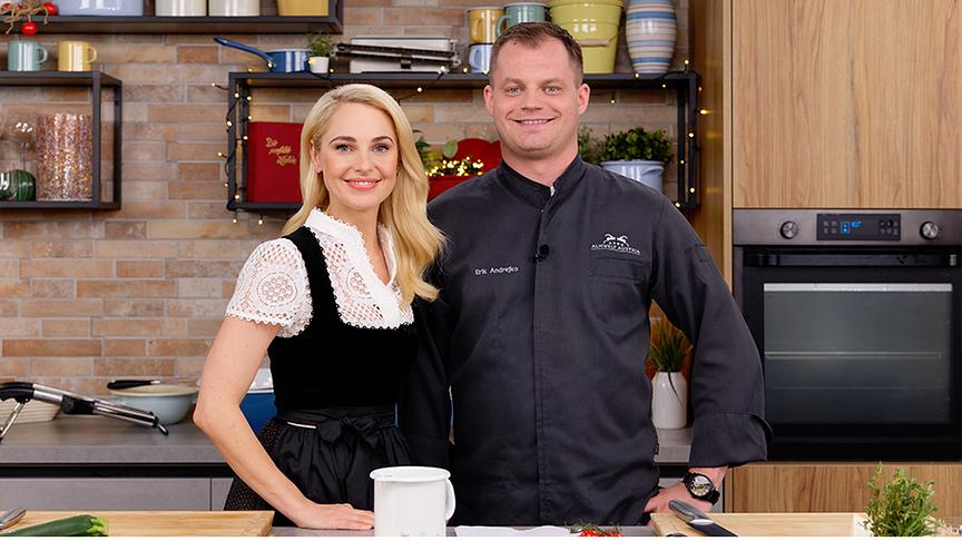 © ORF/ Silvia Schneider GmbH/ Juraj Melicher Silvia mit Gastkoch Erik Andrejko