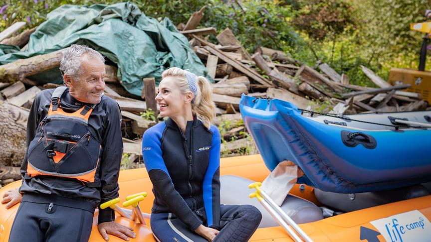 © Simeon Baker Silvia Schneider und Herbert Schörkhuber beim Rafting