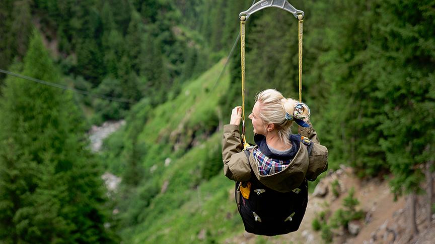Skyfly über Ischgl (im Bild: Silvia Schneider)