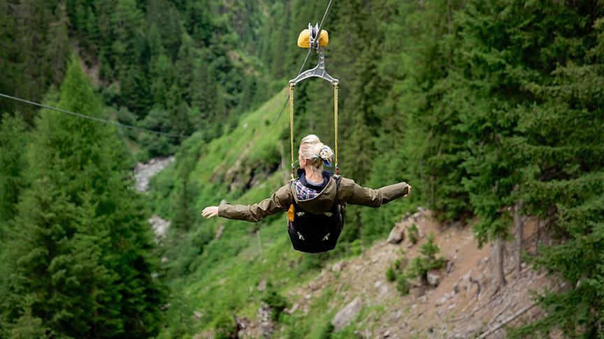 Skyfly über Ischgl (im Bild: Silvia Schneider)