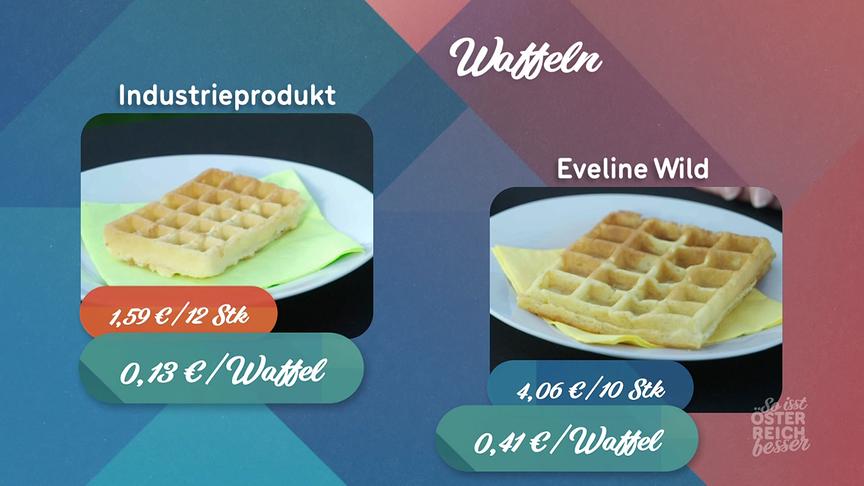 Selbstgemachte und gekaufte Waffeln im Preisvergleich
