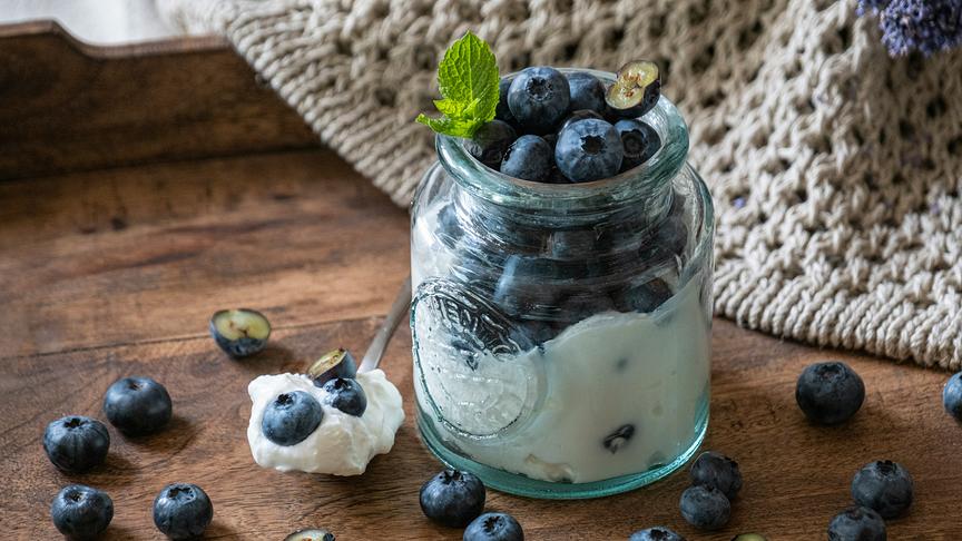 Heidelbeeren im Glas