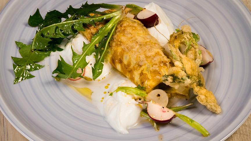 Herzhafte Kräuterpalatschinken