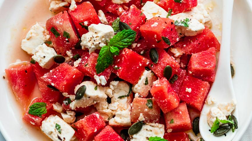 Wassermelonen-Feta-Salat