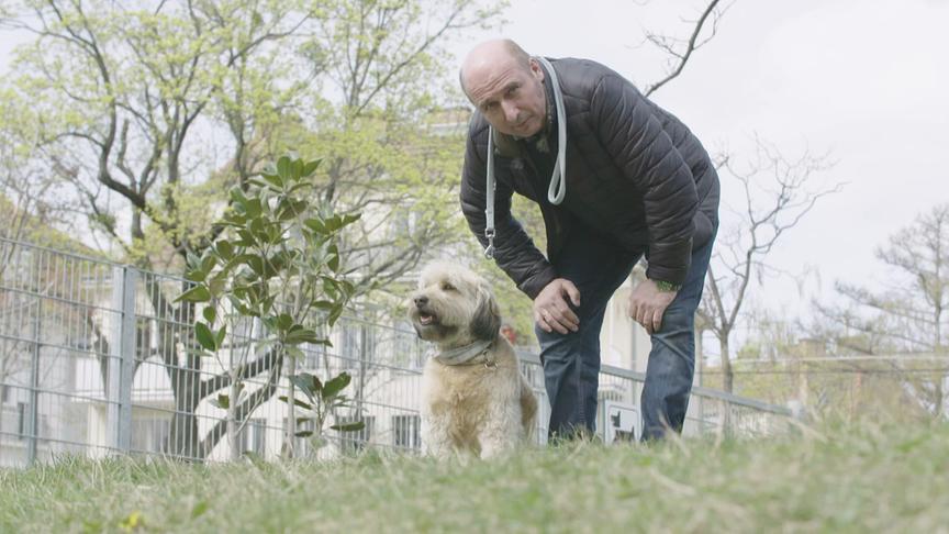 Christoph Fälbl mit Hund