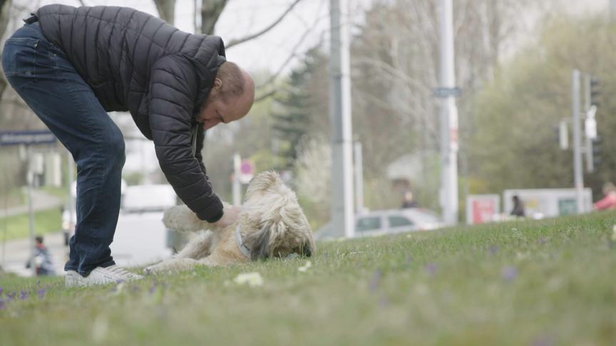 Christoph Fälbl mit Hund