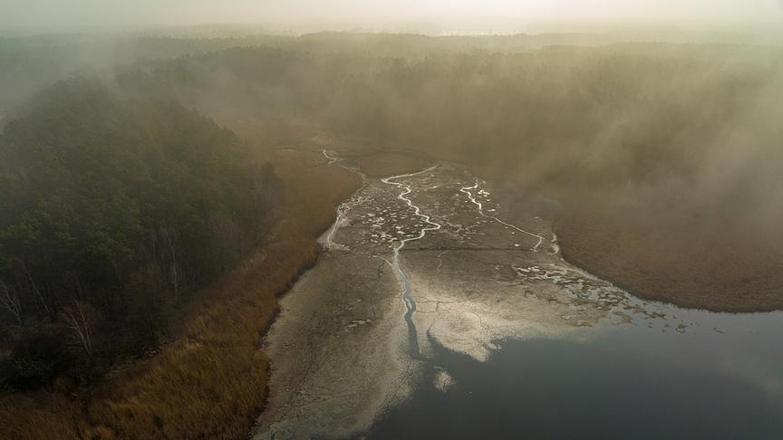 Luftaufnahme eines Flussdeltas