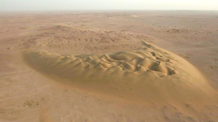 Wüstenlandschaft mit Sanddünenformation