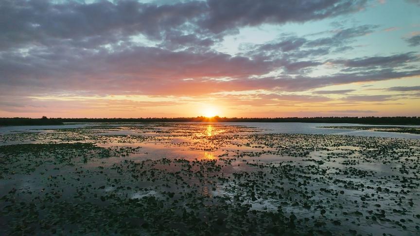 Im Bild: An der Grenze zwischen Rumänien und der Ukraine mündet Europas zweitlängster Fluss in einer faszinierenden Wasserwildnis: dem Donaudelta.