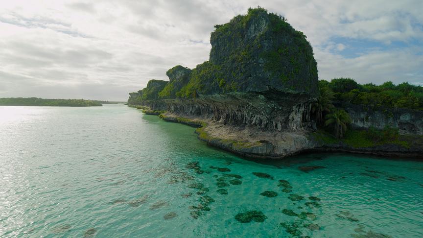 Im Bild: Freiliegende Gesteinsschichten geben Einblick in Zealandias Vergangenheit.