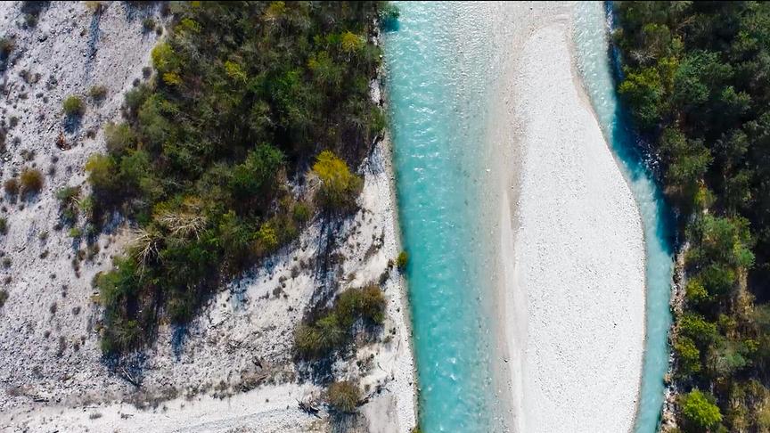 Im Bild: Der Tagliamento, bekannt als der "letzte wilde Alpenfluss", gilt als einzigartiges Beispiel für eine weitgehend unregulierte Flusslandschaft in Europa.