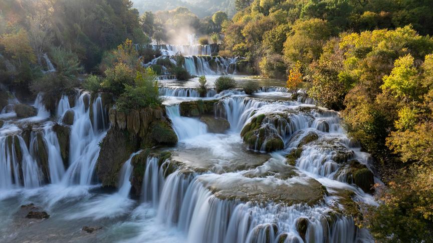 Im Bild: Krka Wasserfälle.