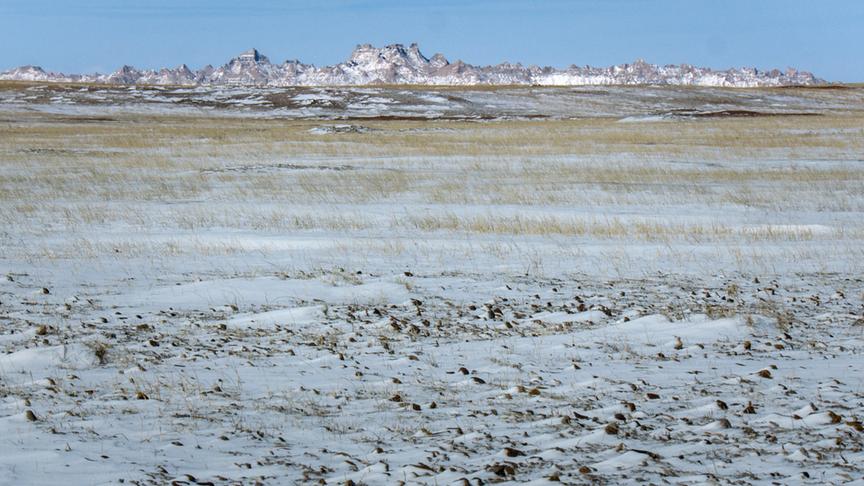 Im Bild: Badlands von South Dakota.
