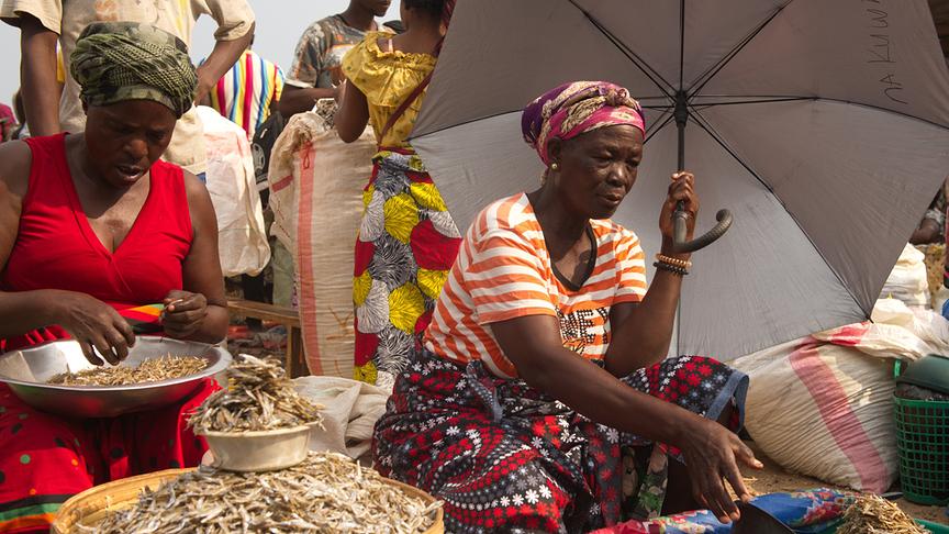 Im Bild: Fischmarkt, Mupulungu, Sambia.