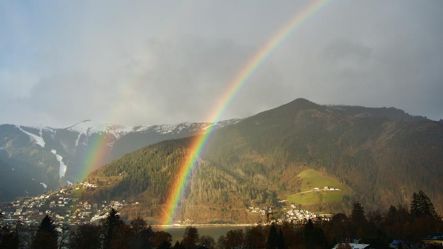 © Maria Harlander Ein wunderschöner Regenbogen über Zell am See. (Maria Harlander)