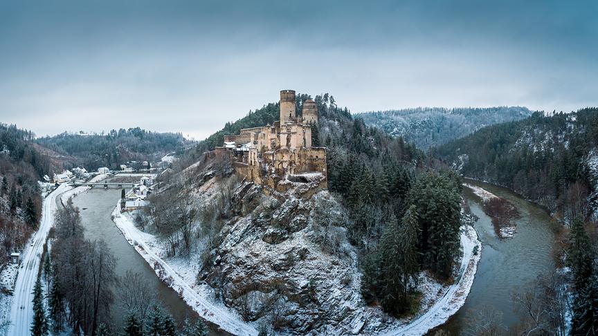 © Hubert Floh Winterstimmung im nördlichen Waldviertel - Burgruine Kollmitz. (Hubert Floh)