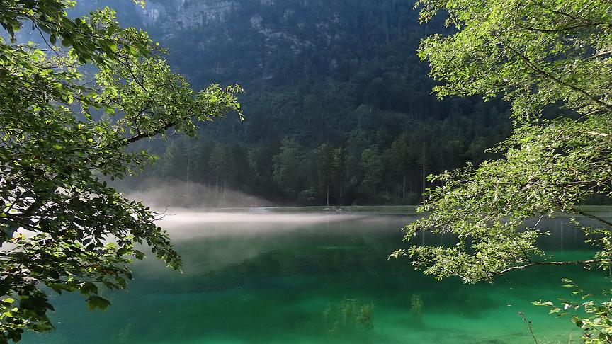 © Marianne Robl Nebelschwaden über dem Bluntausee in Golling (Marianne Robl)